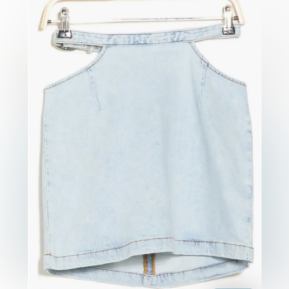 We Wore What NWT Denim Cut Out Belted Mini Skirt Sz XS $69 REVOLVE Y2K - Picture 4 of 14